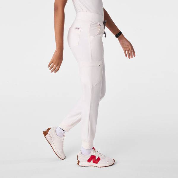 women's Off White High Waisted Zamora - Petite Jogger Scrub Pant™