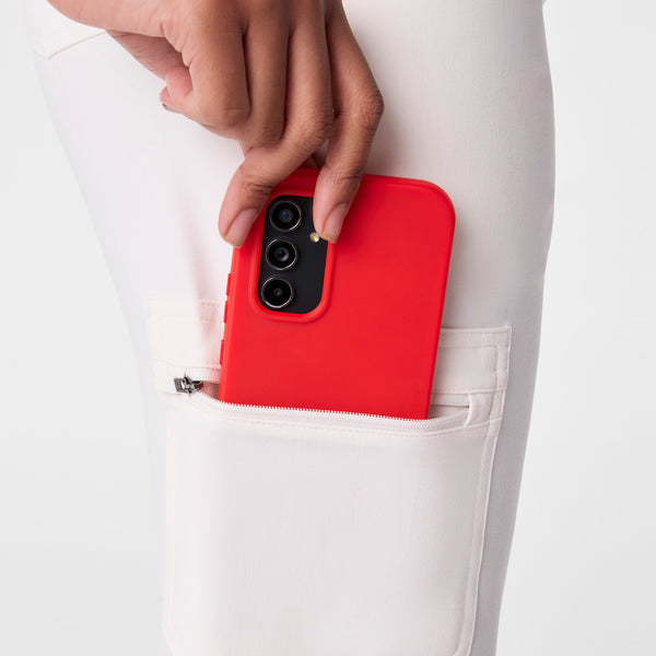 women's Off White High Waisted Zamora - Petite Jogger Scrub Pant™