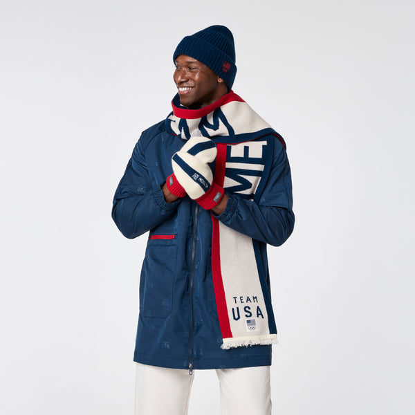 unisex Off White FIGS x Team USA Knitted Scarf