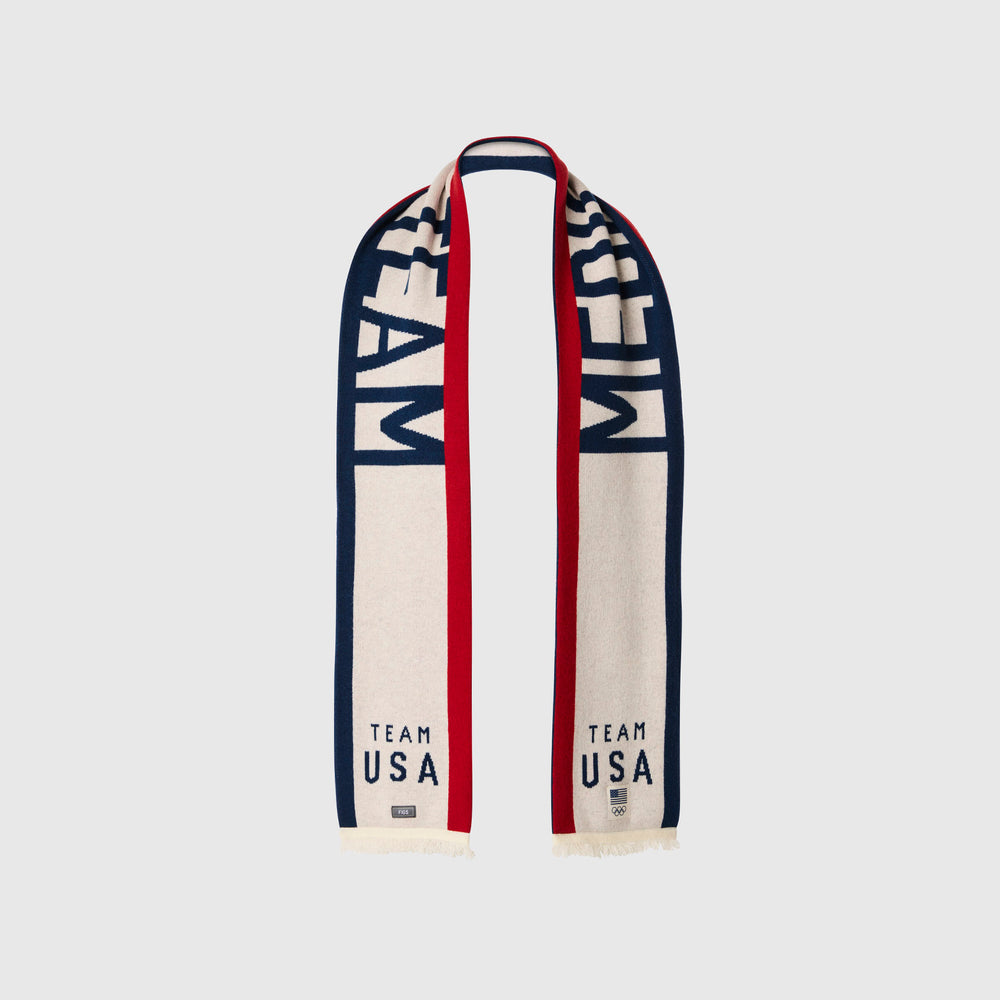 unisex Off White FIGS x Team USA Knit Scarf