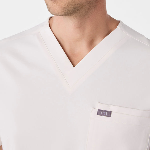 men's Off White Leon - Three-Pocket Scrub Top™