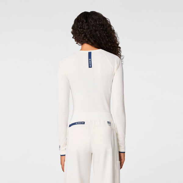 women's Off White FIGS x Team USA Salta Seamless - Longsleeve Underscrub