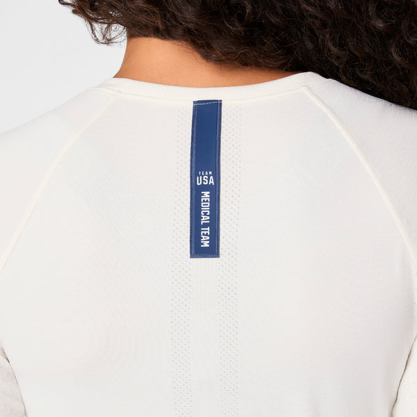 women's Off White FIGS x Team USA Salta Seamless - Longsleeve Underscrub
