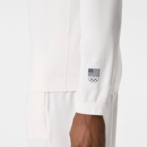 men's Off White FIGS x Team USA Mock Neck - Longsleeve Underscrub