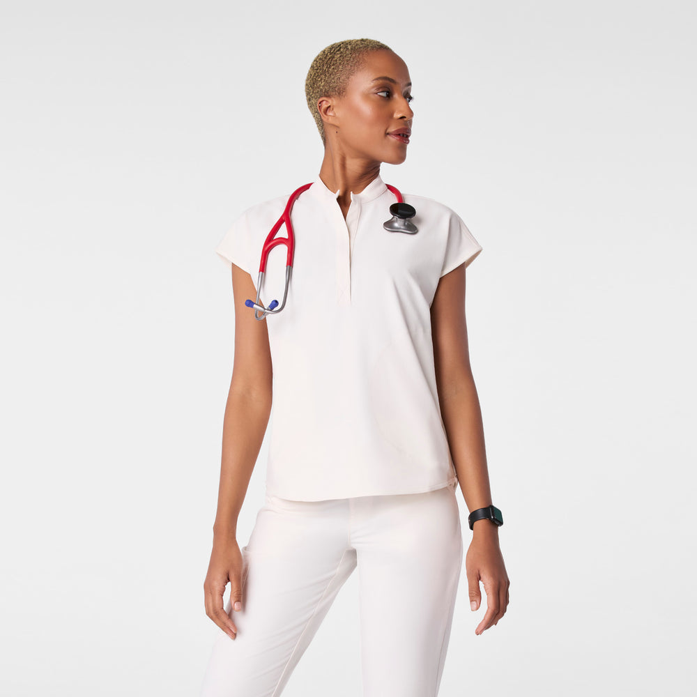 women's Off White Rafaela - Oversized Scrub Top™