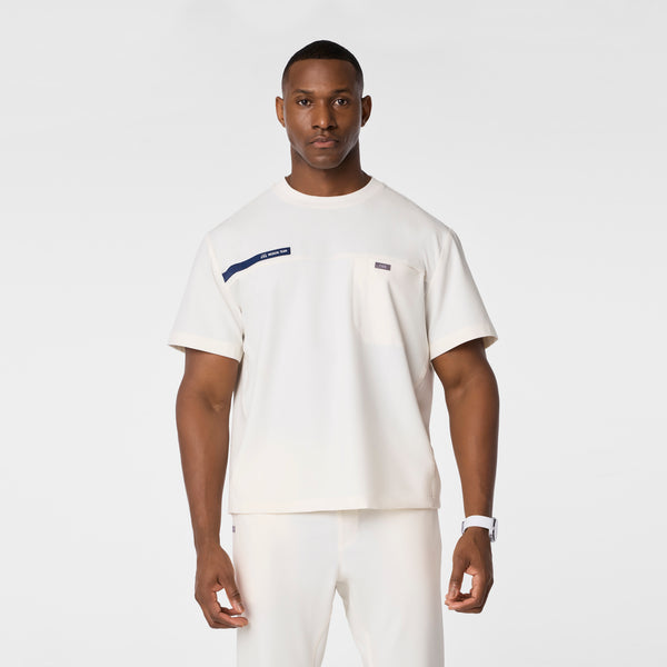 men's Off White FIGS x Team USA Relaxed Crewneck - Scrub Top