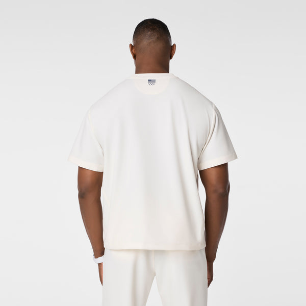 men's Off White FIGS x Team USA Relaxed Crewneck - Scrub Top