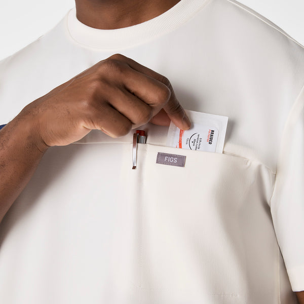men's Off White FIGS x Team USA Relaxed Crewneck - Scrub Top