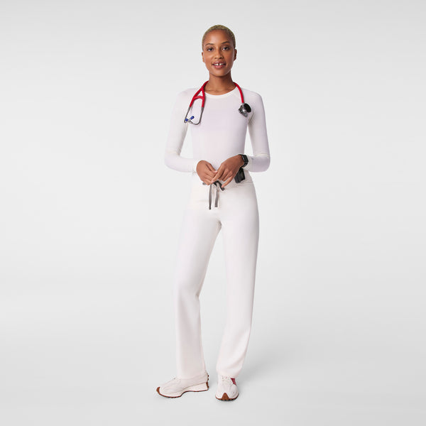 women's Off White Salta Shimmer Seamless - Longsleeve Underscrub