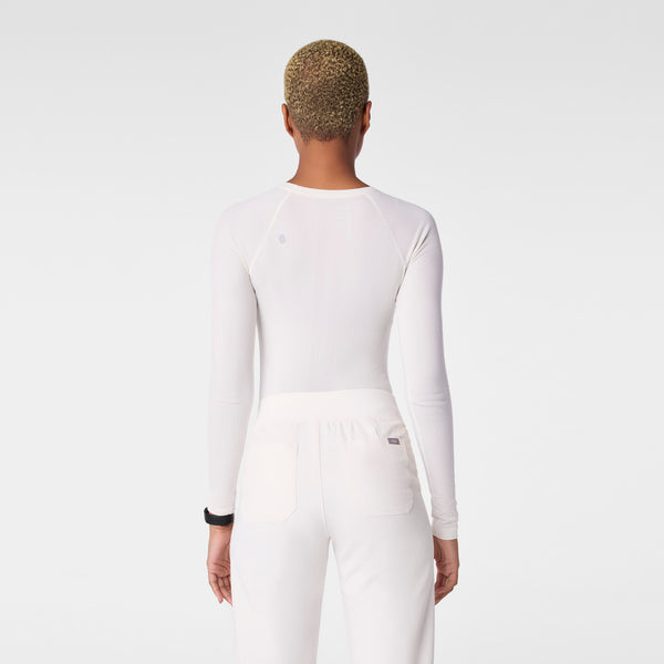 women's Off White Salta Shimmer Seamless - Longsleeve Underscrub
