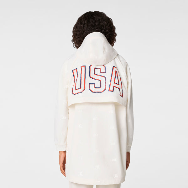 women's Off White FIGS x Team USA On-Shift Stadium Jacket™