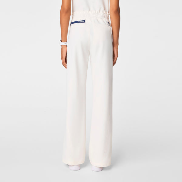 women's Off White FIGS x Team USA High Waisted FIBREx Wide Leg - Petite Scrub Pant