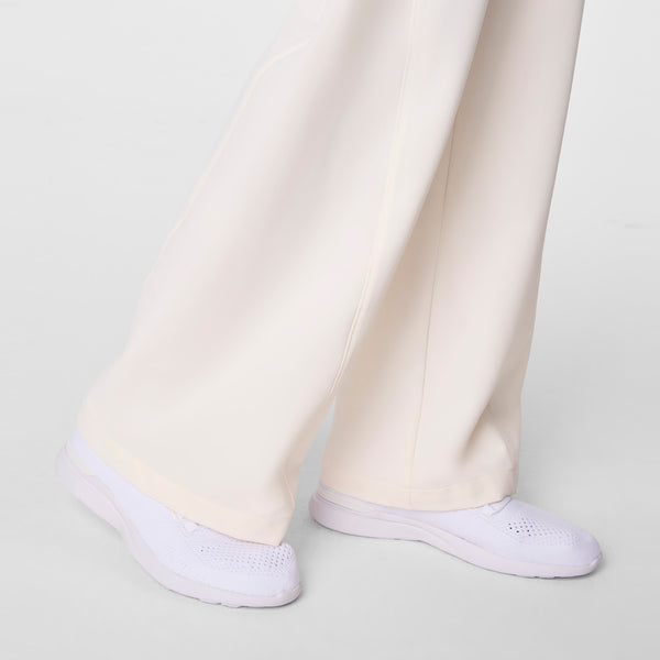 women's Off White FIGS x Team USA High Waisted FIBREx Wide Leg - Tall Scrub Pant