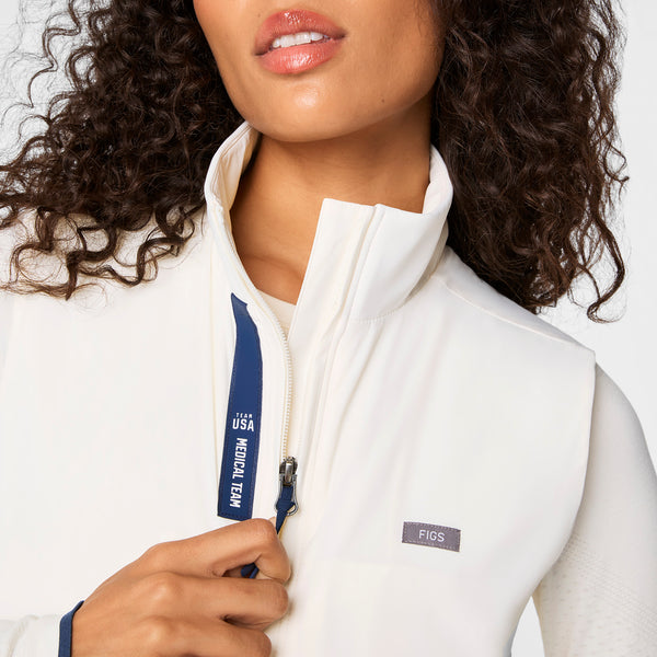 women's Off White FIGS x Team USA Off-Shift - Float Bomber Vest™