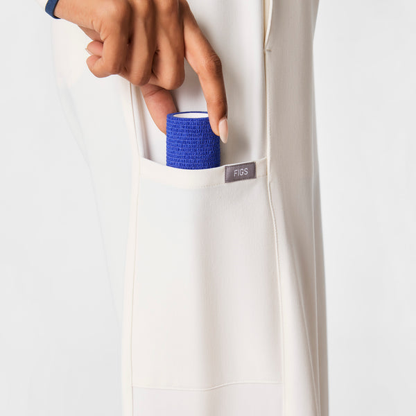 women's Off White FIGS x Team USA High Waisted Wide Leg - Tall Scrub Pant