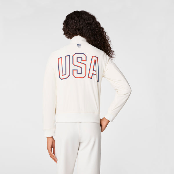 women's Off White FIGS x Team USA Float Bomber Jacket™