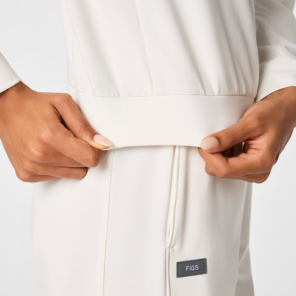 women's Off White FIGS x Team USA Mock Neck Longsleeve - Scrub Top