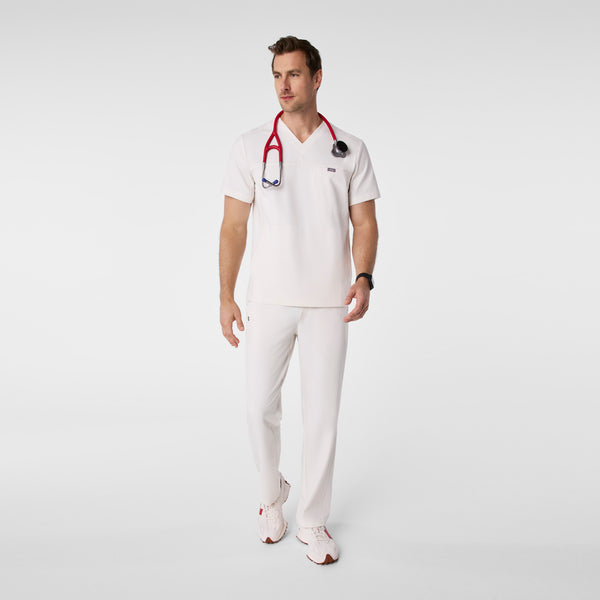 men's Off White Walsh V-Neck - Scrub Top