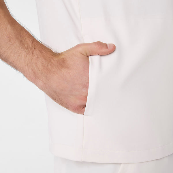 men's Off White Walsh V-Neck - Scrub Top