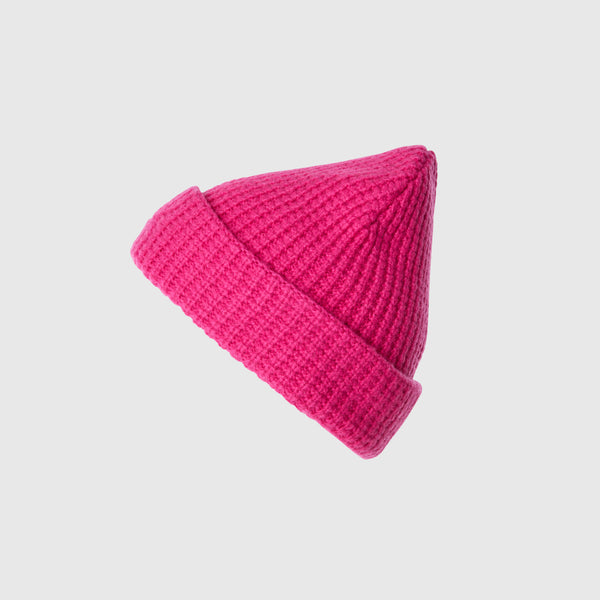 Shocking Pink Waffle Beanie