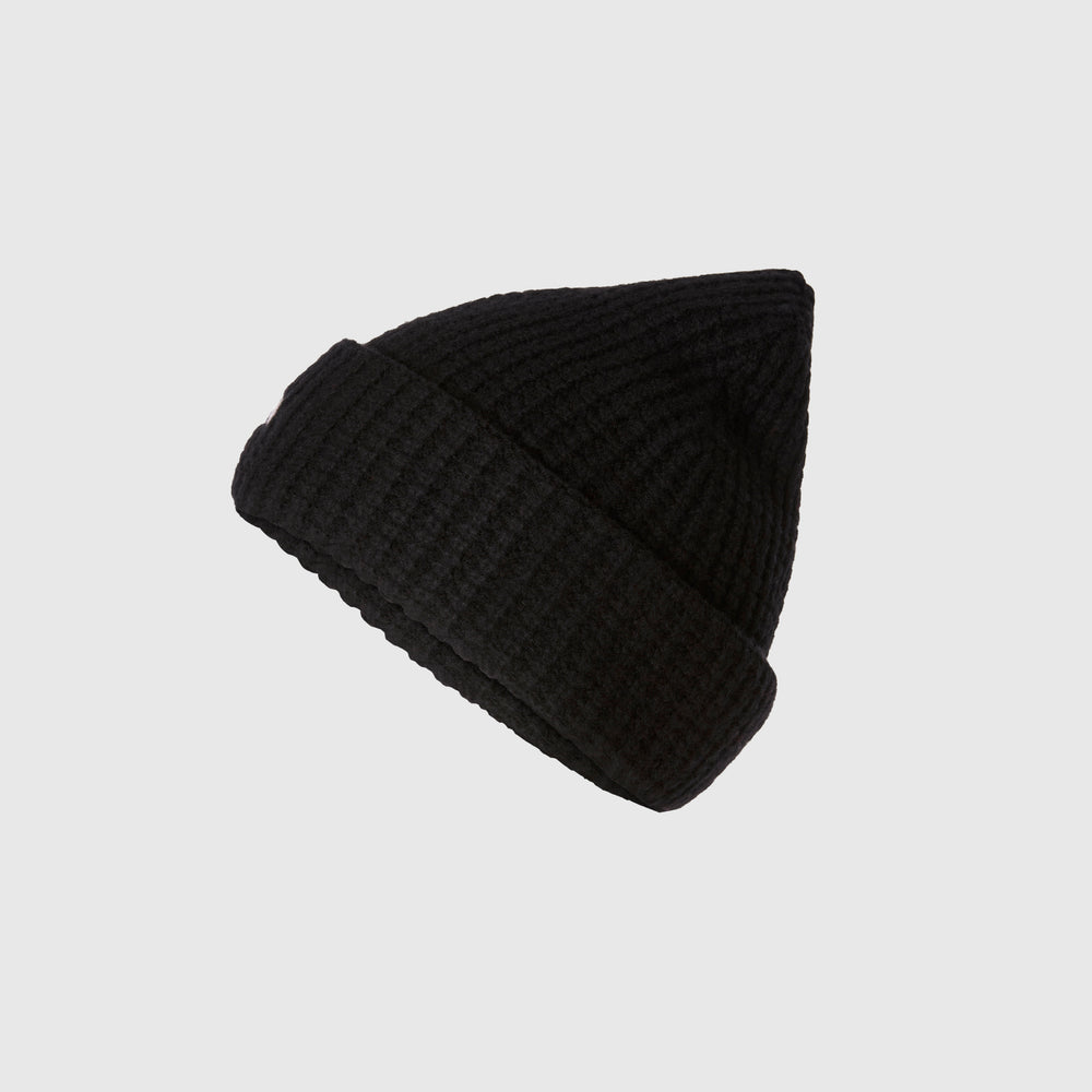 Black Waffle Beanie