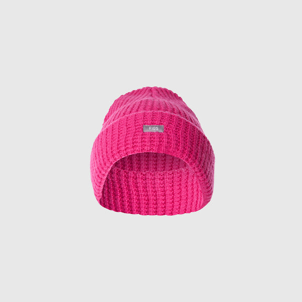 Shocking Pink Waffle Beanie