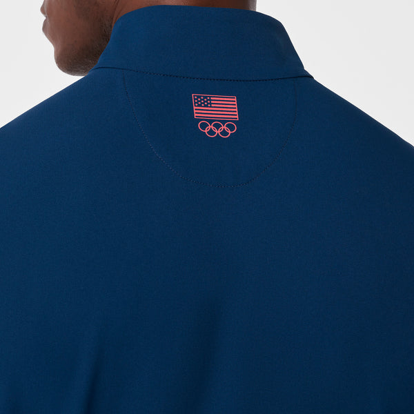 men's Team USA Blue FIGS x Team USA FIBREx Mock Neck Longsleeve - Scrubjumpsuit™
