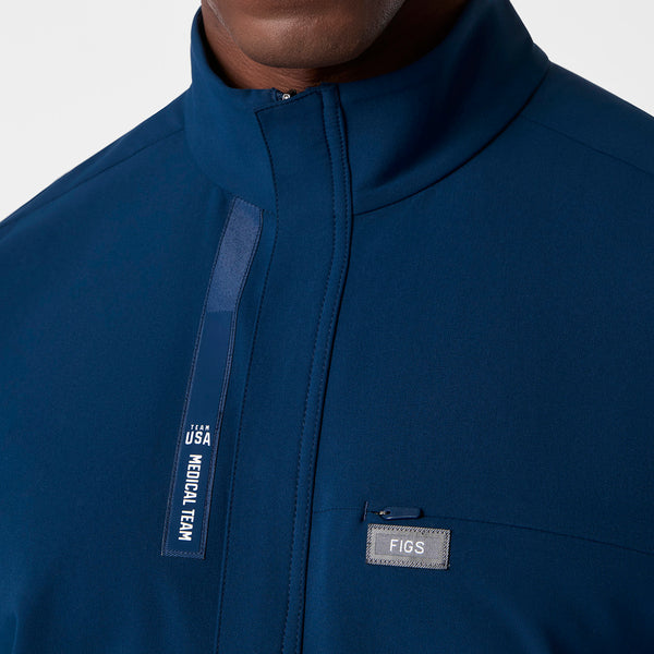 men's Team USA Blue FIGS x Team USA FIBREx Mock Neck Longsleeve - Scrubjumpsuit™