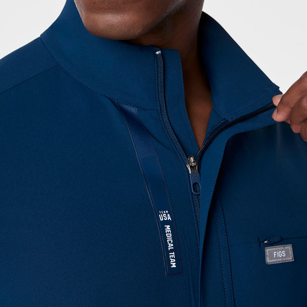 men's Team USA Blue FIGS x Team USA FIBREx Mock Neck Longsleeve - Scrubjumpsuit™
