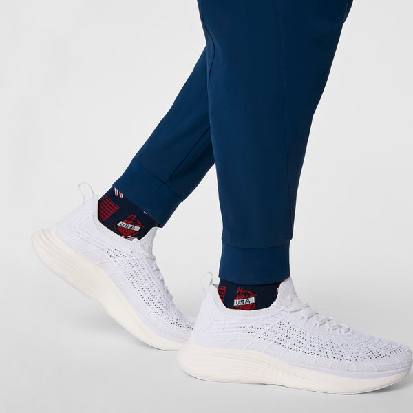 men's Team USA Blue FIGS x Team USA FIBREx Mock Neck Longsleeve - Scrubjumpsuit™
