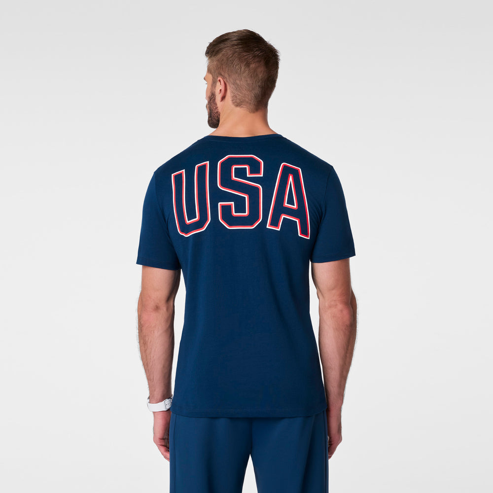 men's Team USA Blue FIGS x Team USA Supersoft - Shortsleeve Underscrub