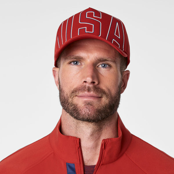 unisex Team USA Red FIGS x Team USA Baseball Cap