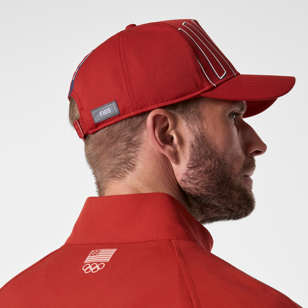 unisex Team USA Red FIGS x Team USA Baseball Cap