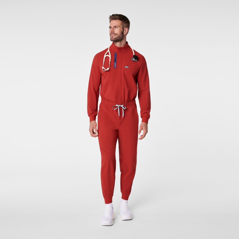 men's Team USA Red FIGS x Team USA FIBREx Mock Neck Longsleeve - Scrubjumpsuit™