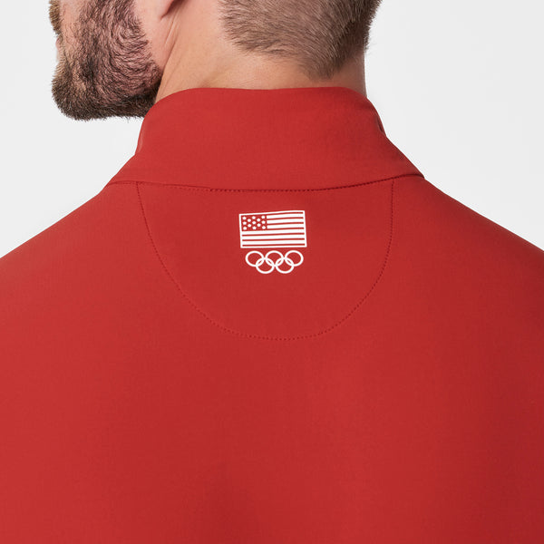 men's Team USA Red FIGS x Team USA FIBREx Mock Neck Longsleeve - Scrubjumpsuit™