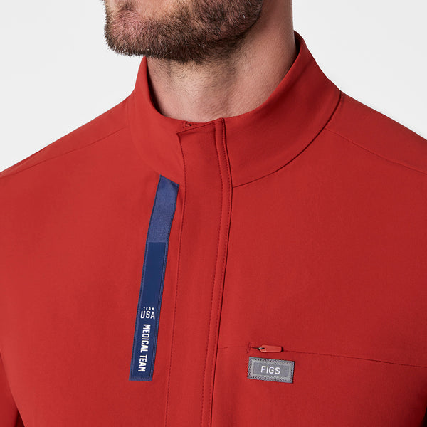 men's Team USA Red FIGS x Team USA FIBREx Mock Neck Longsleeve - Scrubjumpsuit™