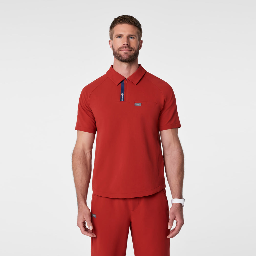 men's Team USA Red FIGS x Team USA FIBREx Polo - Scrub Top