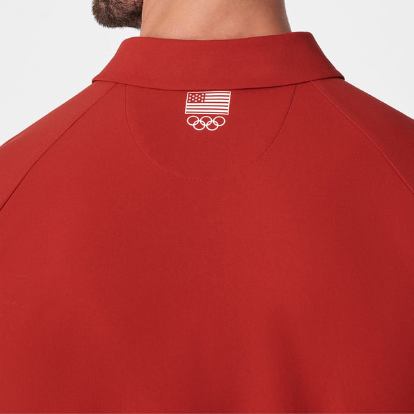 men's Team USA Red FIGS x Team USA FIBREx Polo - Scrub Top