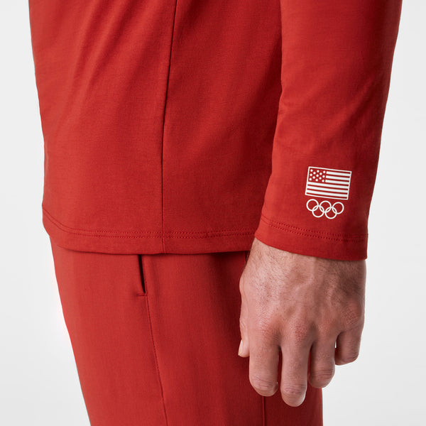 men's Team USA Red FIGS x Team USA Graphic Supersoft - Longsleeve Underscrub