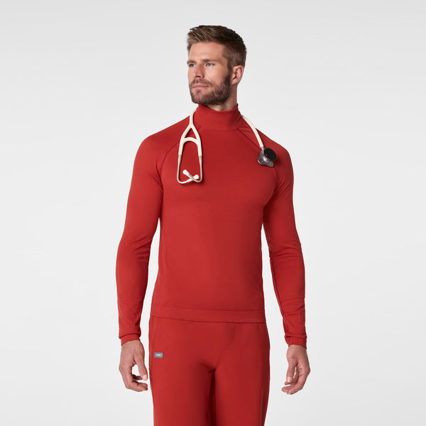 men's Team USA Red FIGS x Team USA Mock Neck - Longsleeve Underscrub