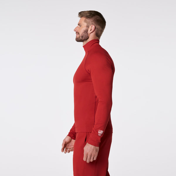 men's Team USA Red FIGS x Team USA Mock Neck - Longsleeve Underscrub