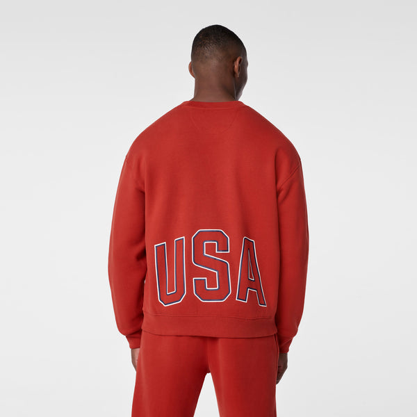men's Team USA Red FIGS x Team USA Off-Shift - Crewneck Sweatshirt™