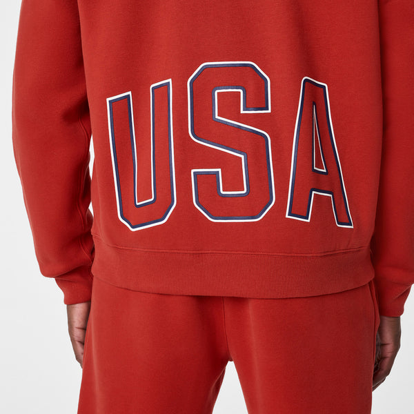 men's Team USA Red FIGS x Team USA Off-Shift - Crewneck Sweatshirt™