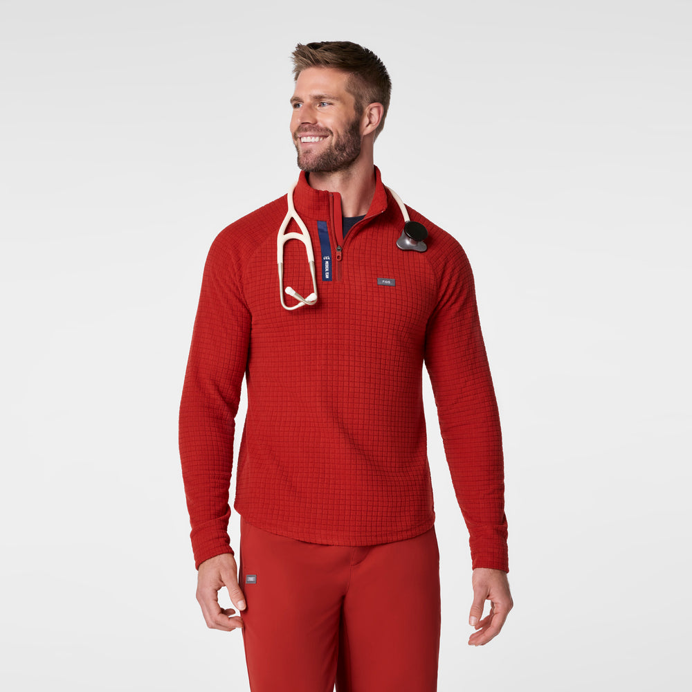 men's Team USA Red FIGS x Team USA On-Shift - Fleece ¼ Zip Top™