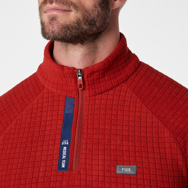 men's Team USA Red FIGS x Team USA On-Shift - Fleece ¼ Zip Top™