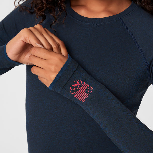 women's Team USA Blue FIGS x Team USA Salta - Long-Sleeve Underscrub