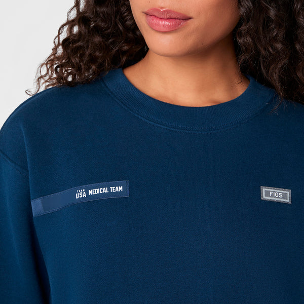 women's Team USA Blue FIGS x Team USA Off-Shift - Crewneck Sweatshirt™