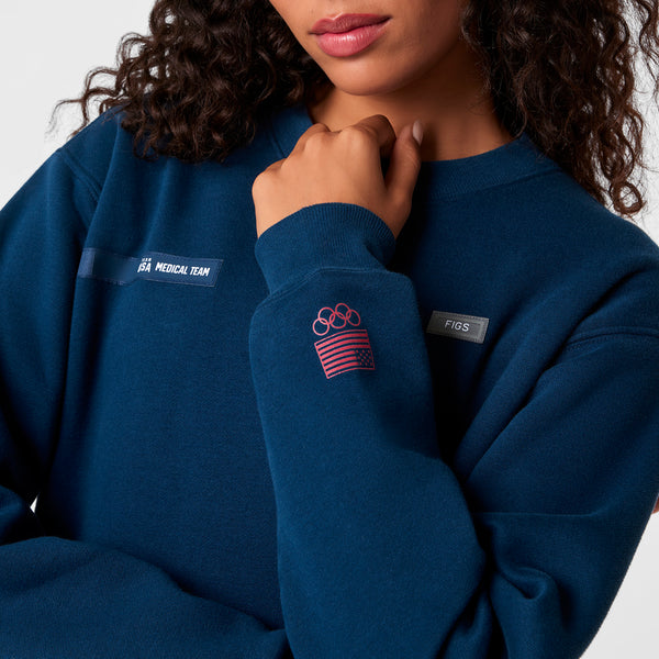 women's Team USA Blue FIGS x Team USA Off-Shift - Crewneck Sweatshirt™