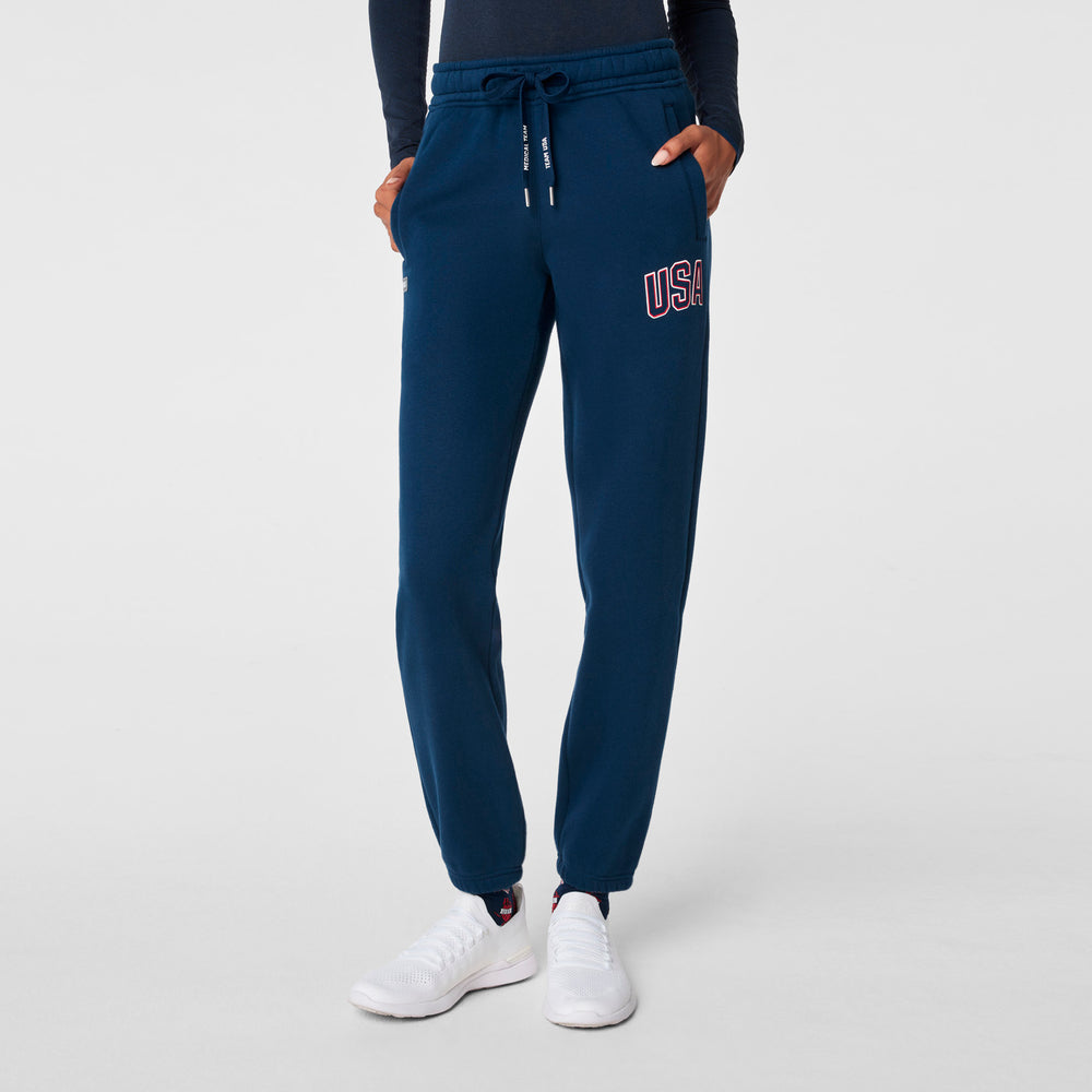 women's Team USA Blue FIGS x Team USA Off-Shift - Relaxed Jogger Sweatpants™