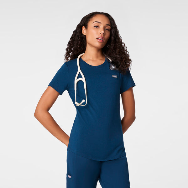 women's Team USA Blue FIGS x Team USA Supersoft - Shortsleeve Underscrub